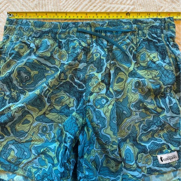 Cotopaxi Men's Brinco 5" Print Shorts Gulf/Kelp Blue Green L Large Hiking Swim - Picture 9 of 10